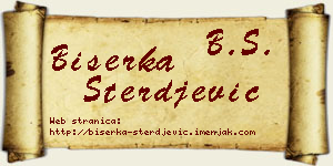Biserka Sterđević vizit kartica
